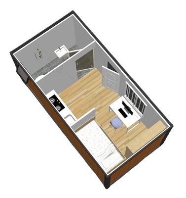 Γρήγορη συναρμολόγηση Flat Pack Container Prefab House με Steel Sandwich Panel