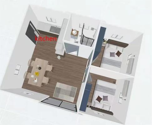 Σιδηροδρομικές δομές 20ft Πλαστικές κατοικίες προετοιμασμένες με γκάλβανοποιημένο σιδηροδρομικό πλαίσιο