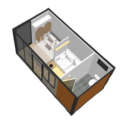 Γρήγορη συναρμολόγηση Flat Pack Container Prefab House με Steel Sandwich Panel