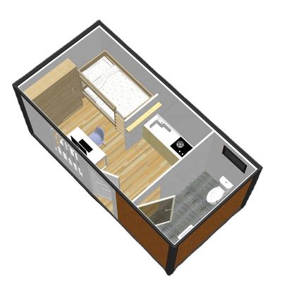 Γρήγορη συναρμολόγηση Flat Pack Container Prefab House με Steel Sandwich Panel