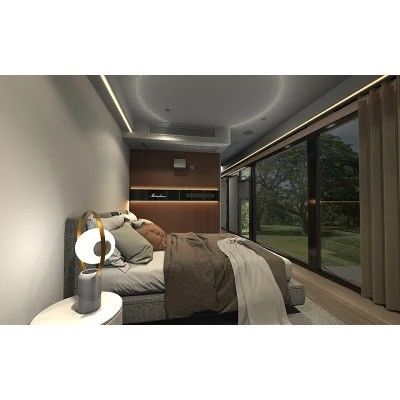 Σύγχρονη κομψή σχεδίαση Σάντουιτς Πάνελ Prefab Καψούλα Μικρό σπίτι