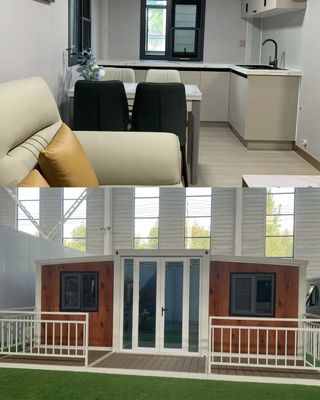Οικογενειακό σπίτι πολυτελή επεκτάσιμη Prefab δοχείο σπίτι με κινητό και αναδιπλούμενο σχεδιασμό