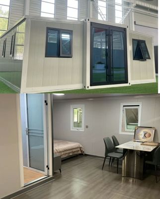 Οικογενειακό σπίτι πολυτελή επεκτάσιμη Prefab δοχείο σπίτι με κινητό και αναδιπλούμενο σχεδιασμό