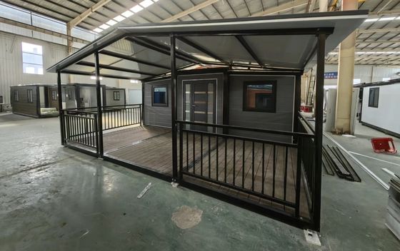 Οικογενειακό σπίτι πολυτελή επεκτάσιμη Prefab δοχείο σπίτι με κινητό και αναδιπλούμενο σχεδιασμό