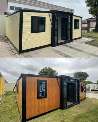 Οικογενειακό σπίτι πολυτελή επεκτάσιμη Prefab δοχείο σπίτι με κινητό και αναδιπλούμενο σχεδιασμό