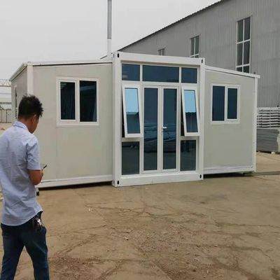 Ζυγισμένο ελαφρύ χάλυβα πλαίσιο 20ft επεκτάσιμα μοντελικά σπίτια με PVC συρόμενο παράθυρο