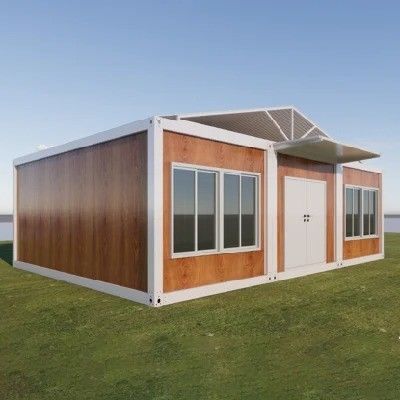 Ατσάλινη πόρτα Prefab μικροσκοπικό πολυτελές σπίτι εμπορευματοκιβωτίου για 20/40FT φορητό κινητό επεκτάσιμη