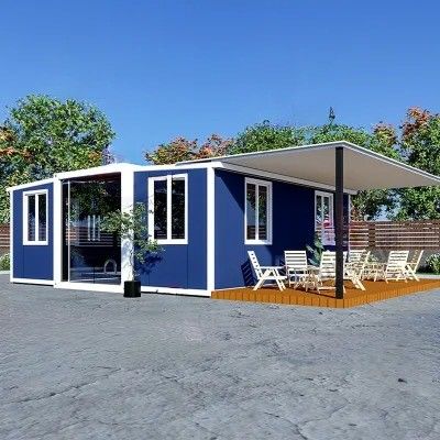 20ft προσαρμοσμένο χρώμα πολυτελή αναδιπλούμενο επίπεδο πακέτο προκατασκευασμένο σπίτι