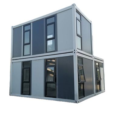 Αποσυναρμολογητέο σχεδιασμό Flat Pack Container House σε λευκό/γκρίζο/μαύρο πάτωμα 18mm MgO board