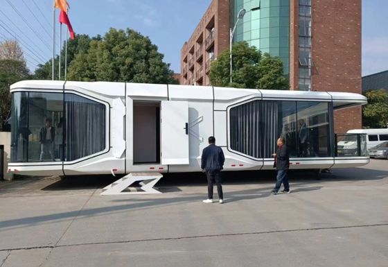 Σύγχρονη απλότητα Επιτυχία πλεονέκτημα πολυτελή διαστημική κάψουλα προκατασκευασμένο ενοποιημένο σπίτι