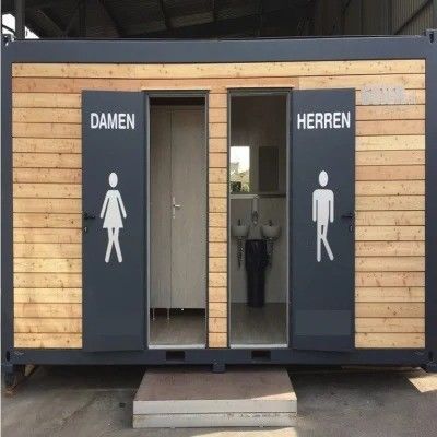 Σύγχρονο στυλ σχεδιασμού 20FT/40FT Flat Pack Container House για το μοντέρνο κινητό μπάνιο