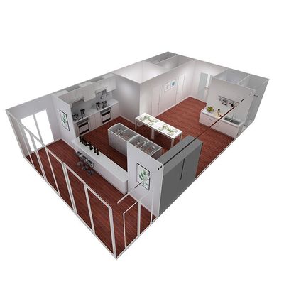 Μοντυλό 40FT Flat Pack Steel Container Villa House με πλεονέκτημα γρήγορης εγκατάστασης