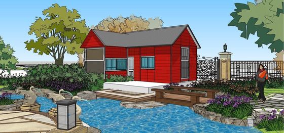 Σιδηροδρομική δομή 40ft Flat Pack Shipping Container Villa House για τελικούς αγοραστές