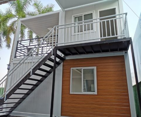 20ft 40ft ελαφρύ ατσάλι flat pack κοντέινερ Prefab σπίτι για δύο στρώματα διαμέρισμα