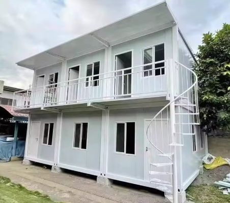 Σύγχρονο Δύο στρώσεις Flat Pack Container Prefab House για 20ft 40ft
