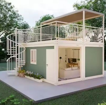 20ft 40ft ελαφρύ ατσάλι flat pack κοντέινερ Prefab σπίτι για δύο στρώματα διαμέρισμα
